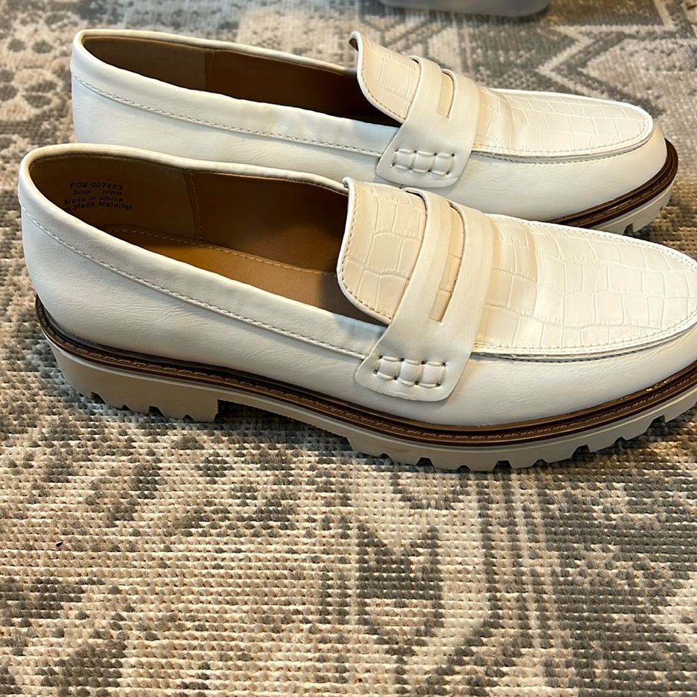 White loafers
